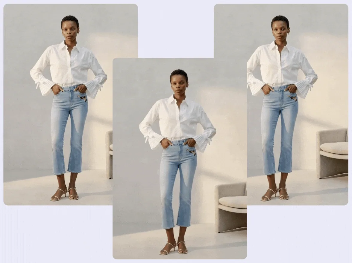 Scale fashion video content from one garment image